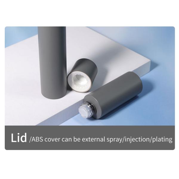 Cylinder Round Plastic Bottles 60ml 100ml 120ml Gray Cylinder Bottles With Caps