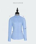Slim Fit Bamboo Fiber Formal Shirt For Women Women's Blouses Shirts With Stand