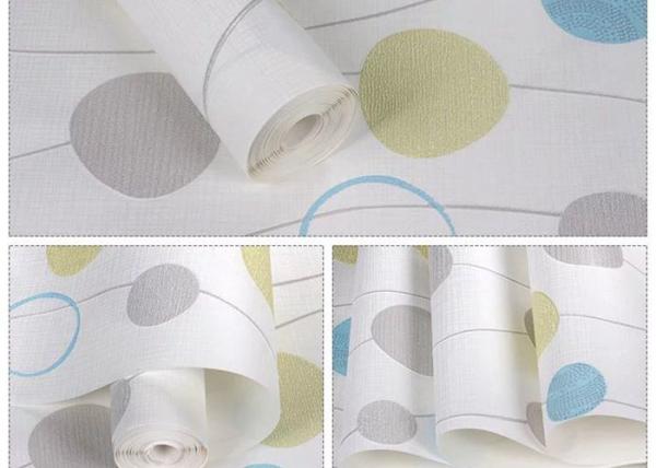 Blue And White Self Adhesive Wallpaper , Home Decoration Wallpaper Non Woven