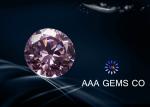 Pink Round Enhanced Moissanite Loose Stones High Heat Conductance