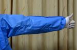 45 gsm Blue White SMS Reinforced Surgical Gown Surgical Clothes Hospital Uniform