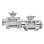 High Platform Outlet 304 316 Stainless Steel Clamped 3PC Ball Valve Model NO.