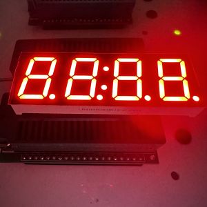 High-Visibility Ultra Red 4-Digit LED Clock Display Unit