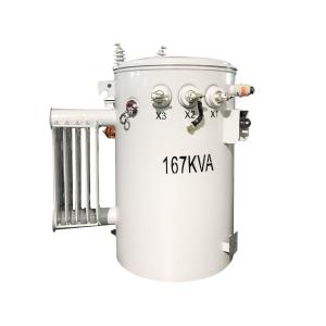 167kva Single Phase Pole Mounted Transformer CSP Type oil immersed distribution Step Down 4160v To 480v