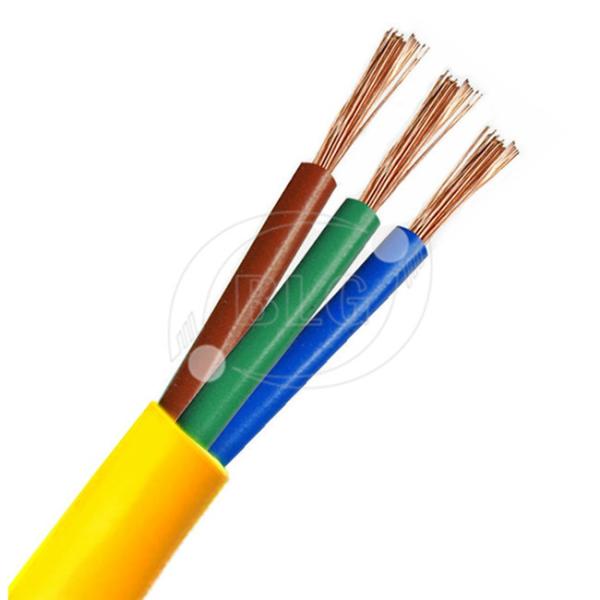 3 Cores Black Stranded Copper Wire / Flexible Insulated Copper Cable