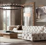Farmhouse Style Vintage French Country Chandelier With Brass Iron Embellishments