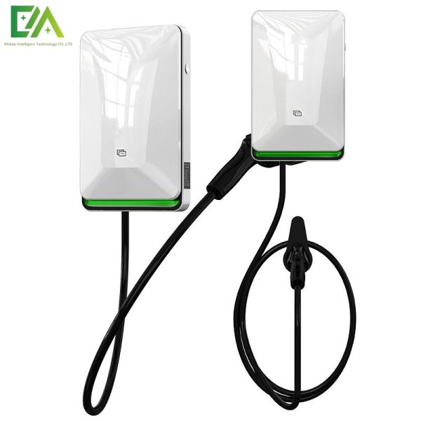 7KW 11KW 22KW Pearl White Wall Mounted Electric Vehicle Single Gun AC Charging