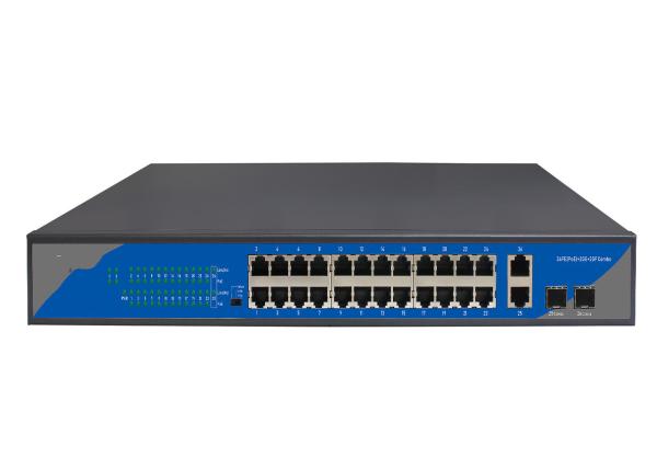 Gigabit Managed 24 Port POE Switch With 2x10/100/1000M RJ45 2x100/1000M SFP