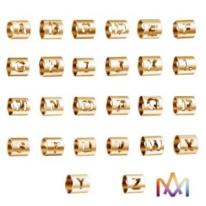 Wholesale 26Pcs Mirror Polished Hollow Uppercase Initials Alphabet Charms from china suppliers
