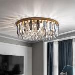 Modern gold ceiling chandelier for bedroom round hanging lamp kitchen fixtures