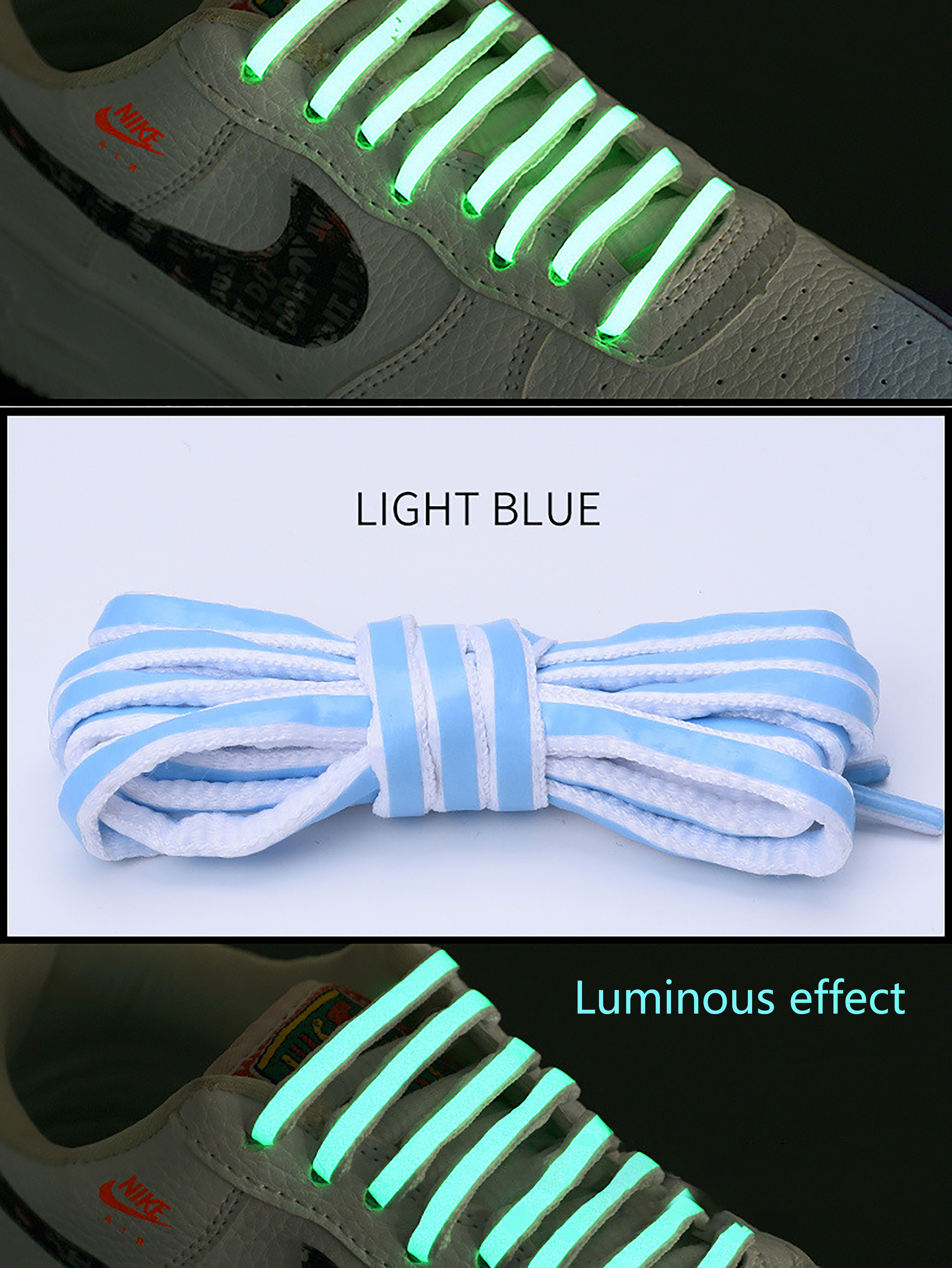 Shoelace Manufacturer luminous glowing shoelace for Sport Shoes Quantity fashion luminous glowing shoelace