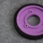 Customized Stenter Machine Parts Brush Wheel Purple Plastic Body Mixed Bristle