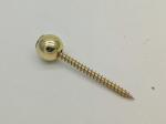 Round Ball Design Coffin Screws ZD05B In Gold Plating Zamak Material