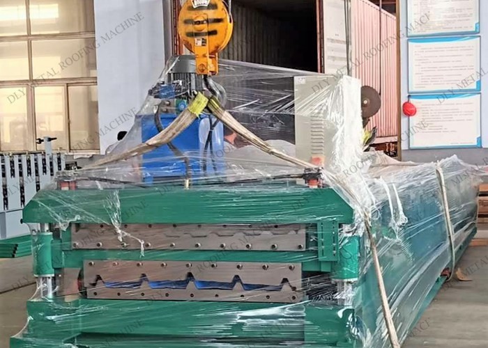 220V Double Roll Forming Machine PLC 5.5KW Metal Roofing Roll Former