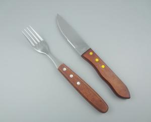 Wholesale Jumbo steak knife and fork with Wooden Handle from china suppliers