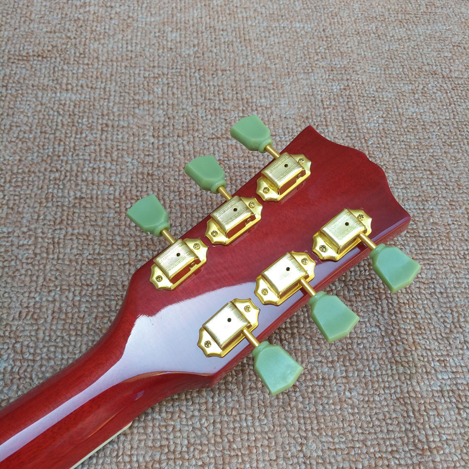 Standard LP 1959 R9 electric guitar, Cherry burst color electric guitar with Gold hardware, free shipping