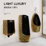 Ceramic Golden Electroplating Mens Toilet Urinal Gravity Flushing