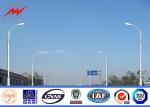 Polygonal Single Cross Arm Steel Galvanised Street Light Pole