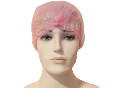 Colored Hospital Shower Cap , Disposable Plastic Hair Caps For Bathing