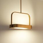 LED Glass Metal Single Decorative Pendant Light For Bedroom Bedside