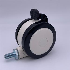 Wholesale Screwed Bolt Dual Polyurethane Wheel Caster with Locking 3 Inch from china suppliers