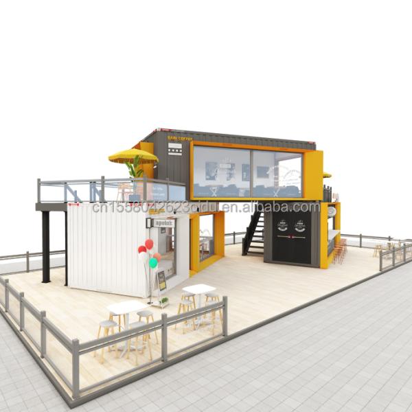 Aluminum Alloy Windows 20ft 40ft Prefab Mobile Shipping Bar Coffee Shops Restaurant Container Modular House Home