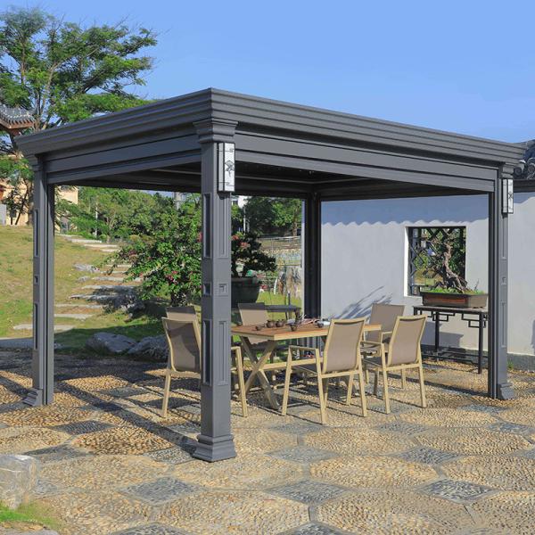 Outdoor Gazebo Garden Leisure European Style Louvers Aluminum Pergola With