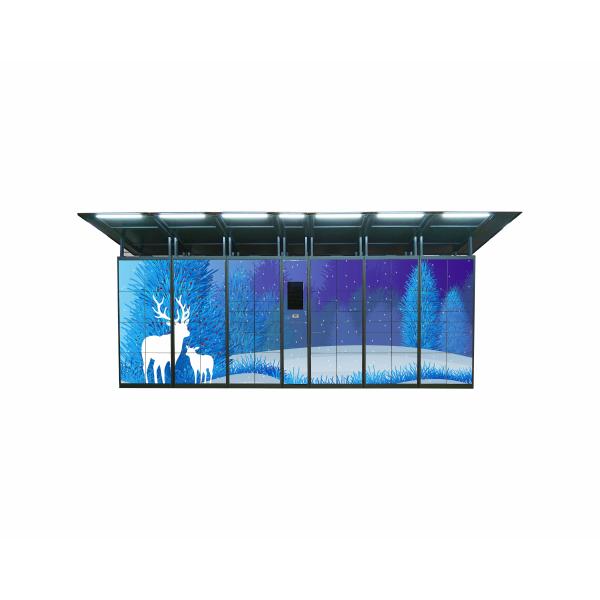 Electronic Lock Smart Parcel Locker With Last Mile Solution Outdoor Use Cooling Steel Camera