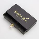 Custom Gold Logo Cosmetic Packaging Box Matte Black Box Packaging For Press On