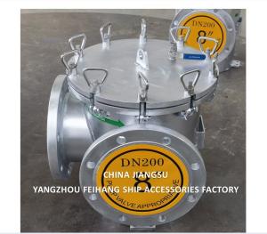 Wholesale SEA WATER FILTER FOR MAIN SEAWATER PUMP INLET BRS200 CB/T497 SZIE-8&quot;-DN200 CARBON STEEL BODY STAINLESS STEEL FILTER from china suppliers