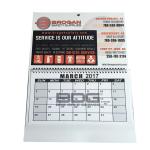 3 Fold Flexor Printing Art Paper Wall Calendars 128gram For New Year Gift