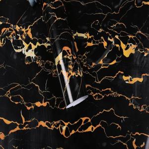 Wholesale Black And Gold Marble Effect Wallpaper Waterproof 3D PVC Marble Effect Vinyl Wallpaper from china suppliers