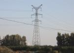 Overhead Electric Lattice Transmission Tower , Angular Steel Monopole Tower