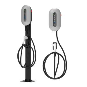 Wholesale 7KW/32A Silver Wall-Mounted / Column Electric Vehicle Charging Pile Electric Vehicle Charger from china suppliers