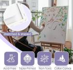 100% Cotton Large Stretched Canvas Blank Oil Painting Framed Canvases Matte