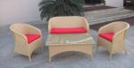 Pastoralism Home Indoor / Outdoor Rattan Sofa For Living Room