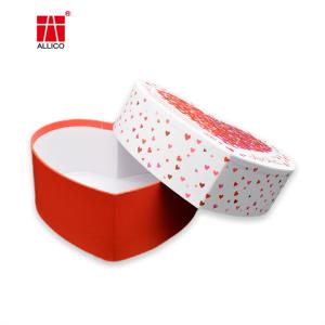Wholesale Textured CMYK Red Heart Shaped Boxes , 10.25×8.5×5.2&quot; Cardboard Flower Bouquet Boxes from china suppliers