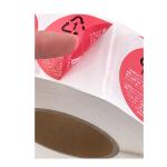Circular Round Food And Beverage Labels Roll Die Cut Shape Thermal Food Label