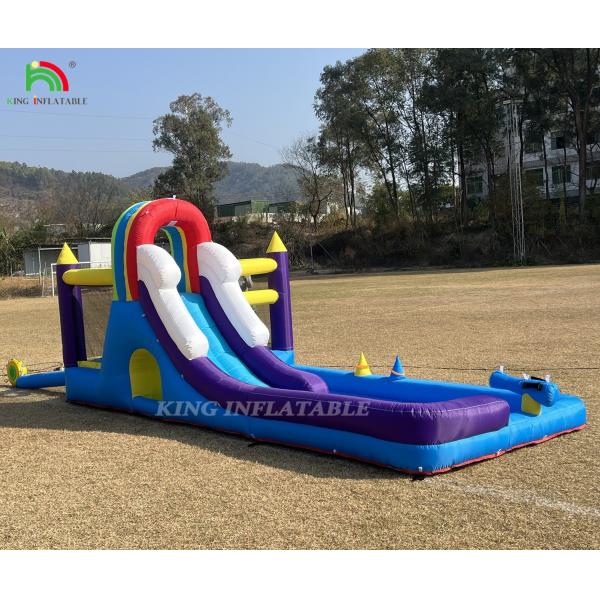 Inflatable Bounce House Combo With Slide Climbing Wall Obstacles Trampoline Ball Pit Pool