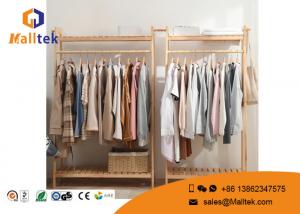 Wholesale Wooden Hanging Garment Floor Rack Stable With Strong Bearing Strength from china suppliers