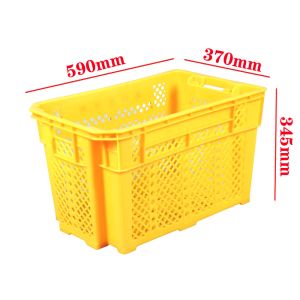 China Vegetable Bins Plastic Stackable Storage Boxes 590x370x345mm on sale