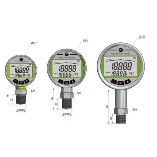 High Precision Digital Pressure Gauge Water Gas Pressure Manometer
