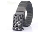 Prong Auto Buckle Mens Elastic Stretch Belts Brown Camel Grey