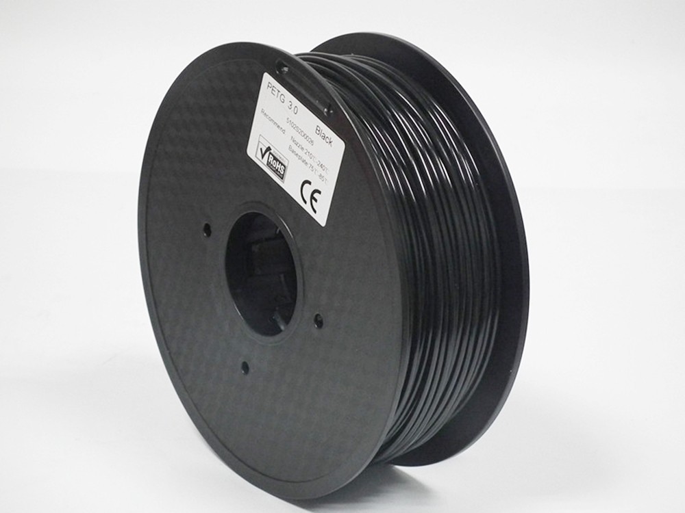 Black Color 1.75mm 3D Printer Plastic Filament 2.85mm / 3.0mm