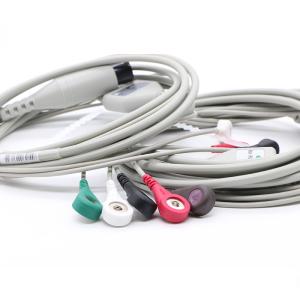 Wholesale Snap ECG Lead Wire 6p 3 lead Aha Trunk Cable For ECG Monitoring from china suppliers