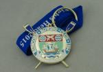 Runcorn Rowing Club Medals With Imitation Hard Enamel , Die Casting And Nickel
