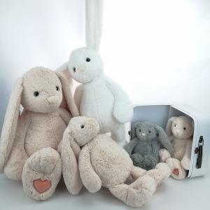 Wholesale Child Friendly Soft Animal Toys Plush White Black Bunny Baby Infant Stuffed Animal Gift Toys from china suppliers