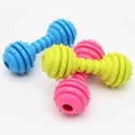 Dog Chew Toy Bone Shape TPR Pet Dog Toy Barbell Stocked for Your Furry Friend