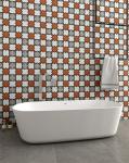Encaustic 200x200mm Floor Ceramic Rustic Tiles For Bathroom And antibacterial