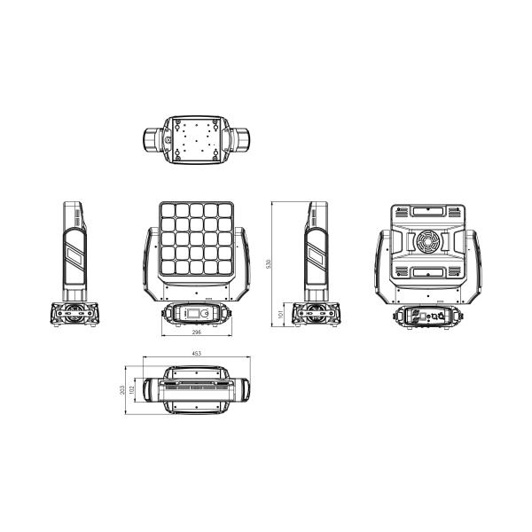 Matrix 5×5 Moving Head 120W LED Stage Blinders